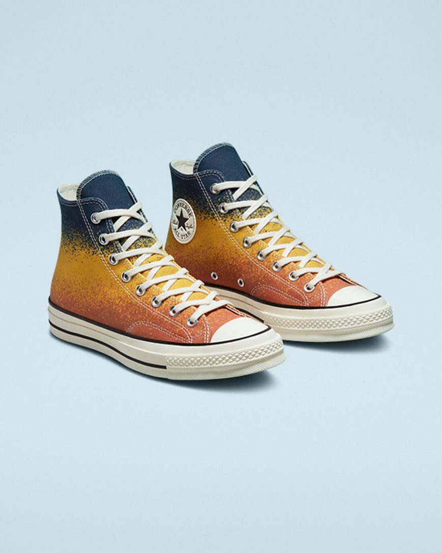 Tenisi Inalti Barbati Converse Chuck 70 Scatter Dye Aurii | RO REUTD130